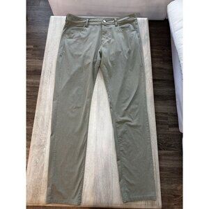 RHONE Everyday Commuter 5-Pocket Pants Marled Tab Beige Khaki Size 35 X 33